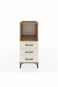 Hyperion Nightstand Single Shelf 3 Drawers Pine-Sandalwood
