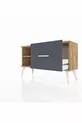 Commode Arges à une étagère et un tiroir en pin-pin/anthracite