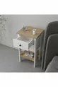 Table de chevet Luvia en chêne blanc avec double tiroir