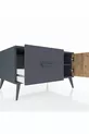 Commode Kronos avec une étagère, un tiroir et une porte, Anthracite-Sapin/Anthracite