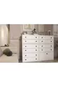 Commode blanche à dix tiroirs avec portes sans lattes