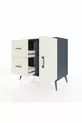 Hyperion Dresser with One Shelf, 2 Drawers, and Single Door, Anthracite-Quartz