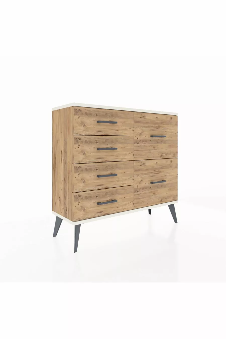 Commode Arges 6 tiroirs Pin-Silex/Pin