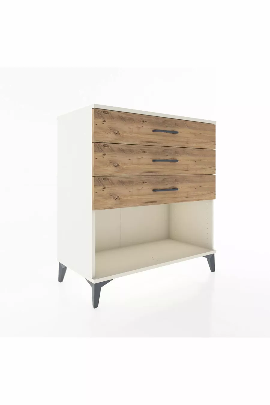 Commode Hyperion 3 tiroirs Pierre de lune-Sapin