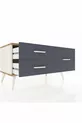 Commode Hyperion 3 étagères Pierre de Lune-Épicéa/Anthracite