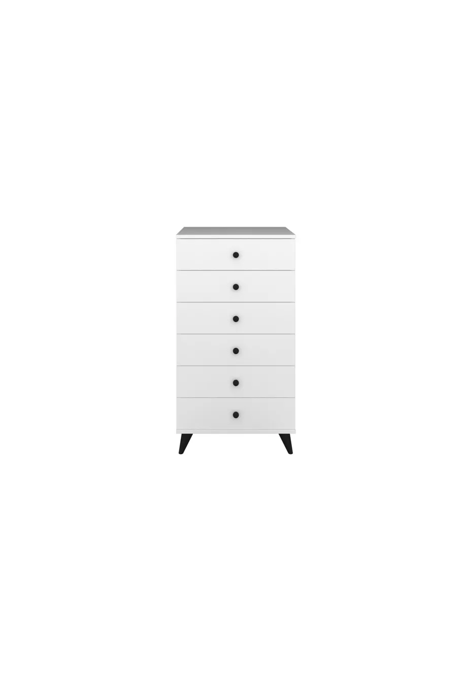 Commode Simple 6 Tiroirs BLANC