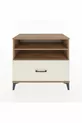 Commode Hyperion 2 étagères avec 1 tiroir en pin-pierre d'onyx