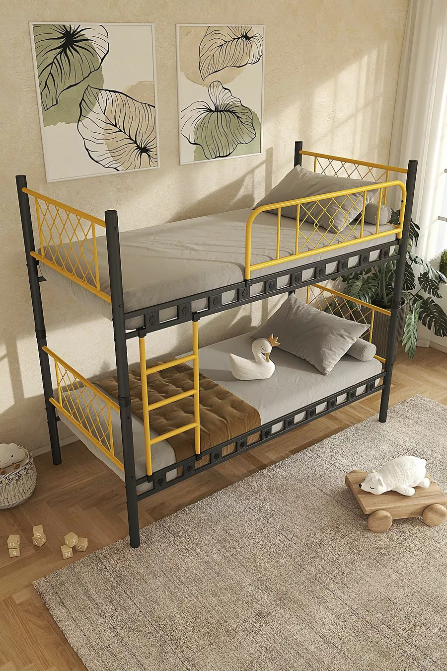 Chambre d'enfant Metis Lit superposé et cadre de lit en métal