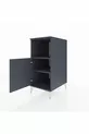 Table de chevet Kronos à 2 étagères avec 1 porte Anthracite-Anthracite
