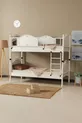 Avant-garde Wooden Headboard Metal Bunk Bed and Bed Frame White