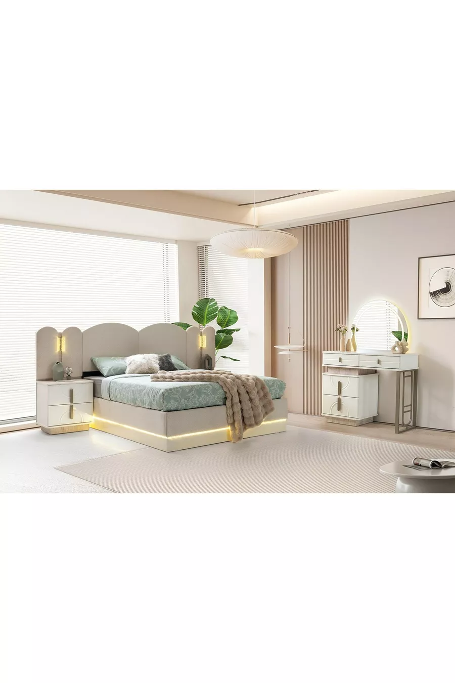 Ensemble de chambre à coucher Milano en MDF
