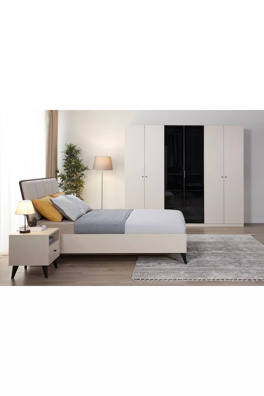 Solina Schlafzimmer-Set, Beige, 6-türig