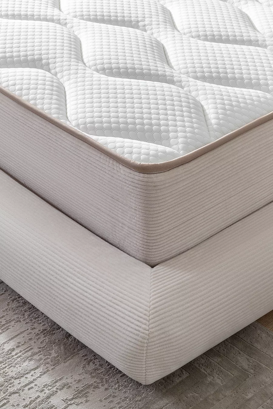 ENSEMBLE LIT LEGOM AVEC CADRE ET TÊTE DE LIT, LAVABLE, ORTHOPÉDIQUE, RESSORTS EN SAC, GARANTIE D'UN AN