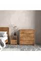 Commode en bois tendre de noyer à 4 tiroirs