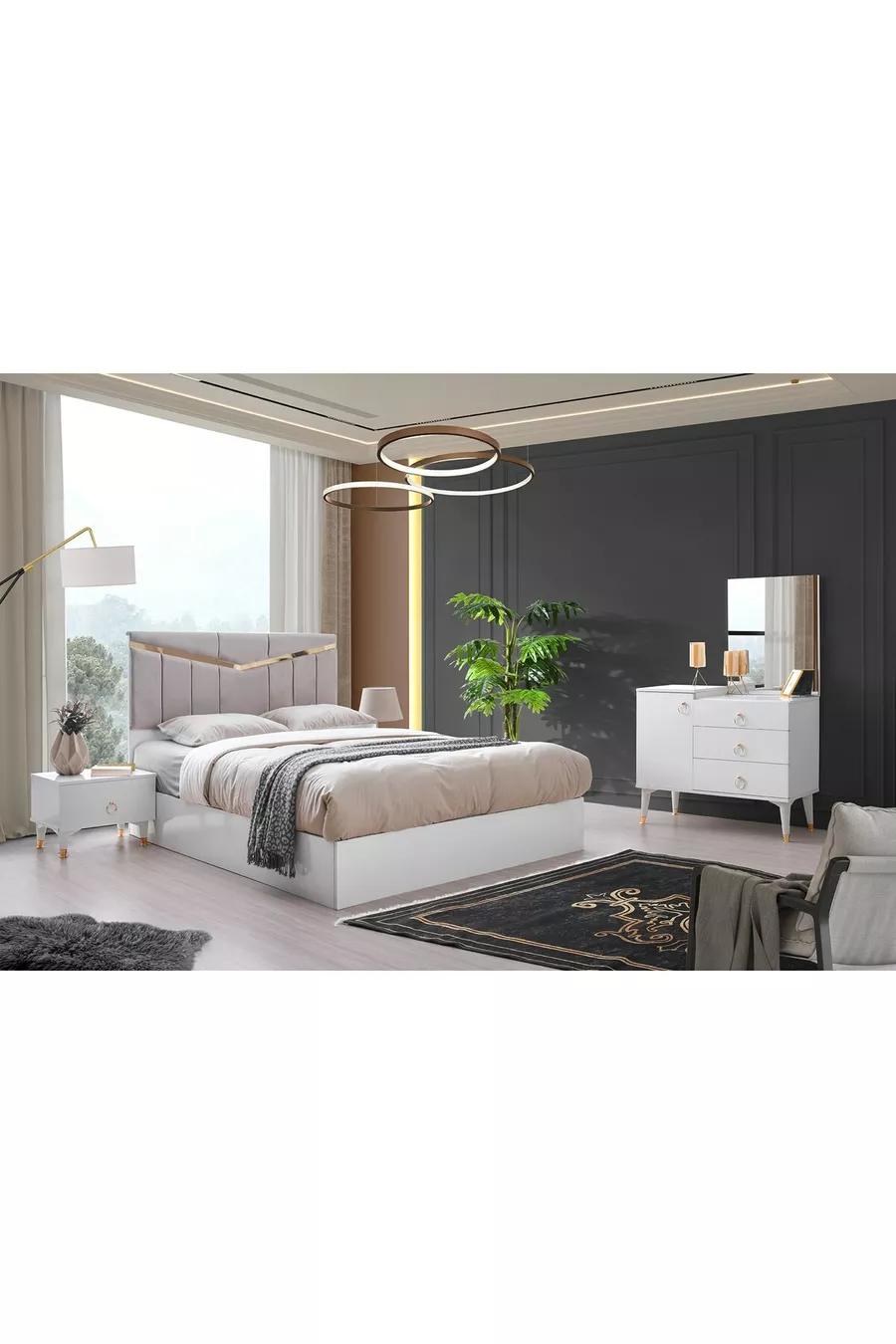 Şehzade White Eurasia Bedroom Set