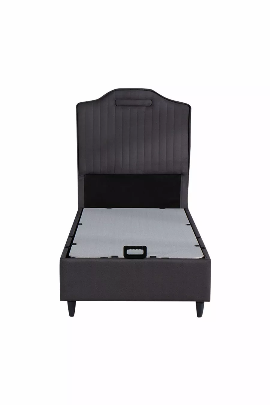 Rete con contenitore Royal Lux Antracite (TESTIERA E MATERASSO NON INCLUSI)