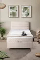 Set Letto Comfort Singolo Sofia con Rete e Testiera Cream