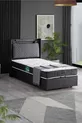Ensemble de lit Comfort avec sommier simple Zagreb, Anthracite