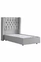 Рига Единично База с Табла Comfort Матрак Комплект, Светлосив