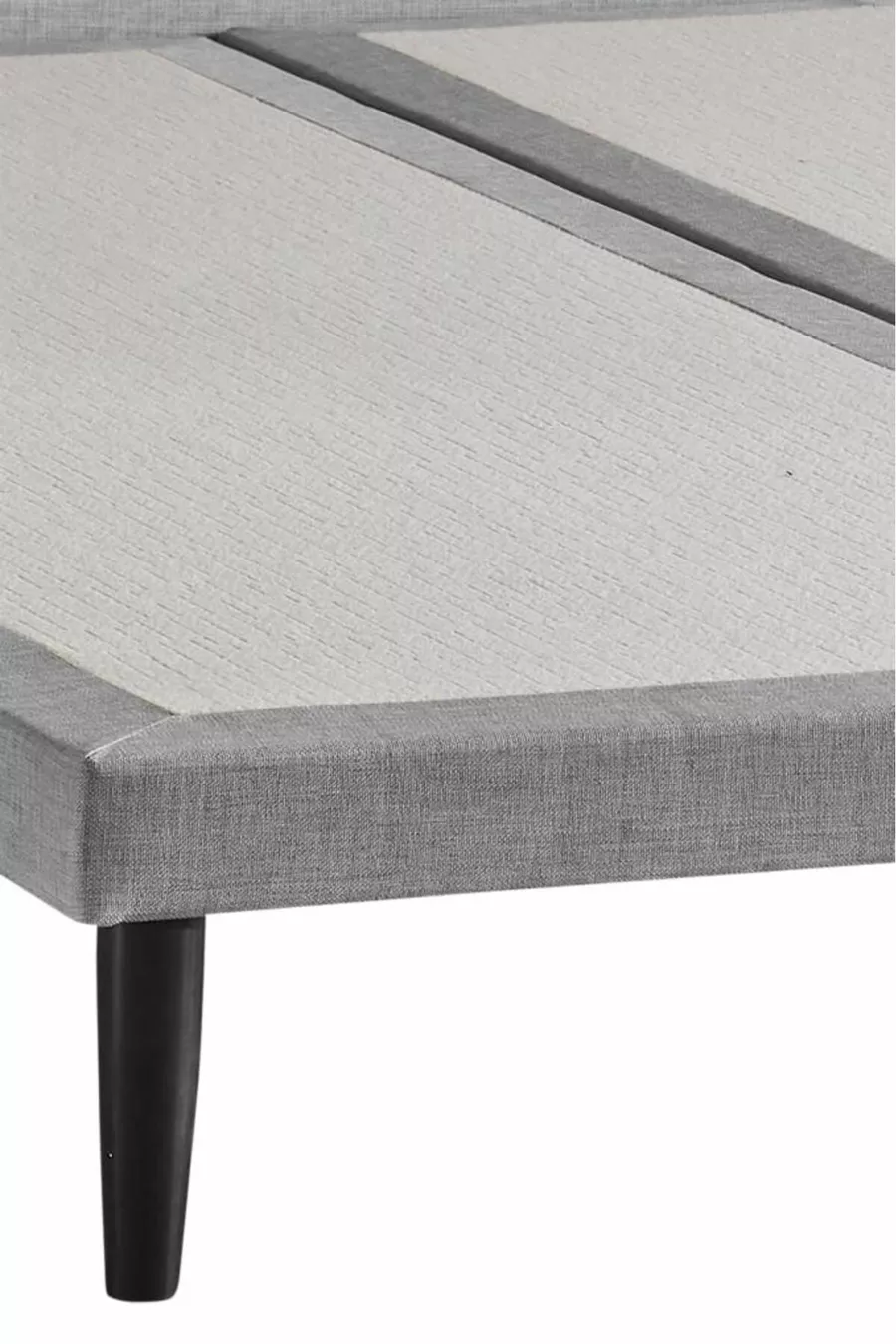Niron Slim Bed - Eenpersoonsbedbodem - Met metalen frame, hoge poten en linnen hoes