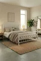 Odin Tweepersoons Metalen Bedframe - Wit (Houten Latten)