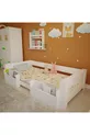 Vega Montessori Letto in MDF Bianco con Tasca, Compatibile con Materasso M