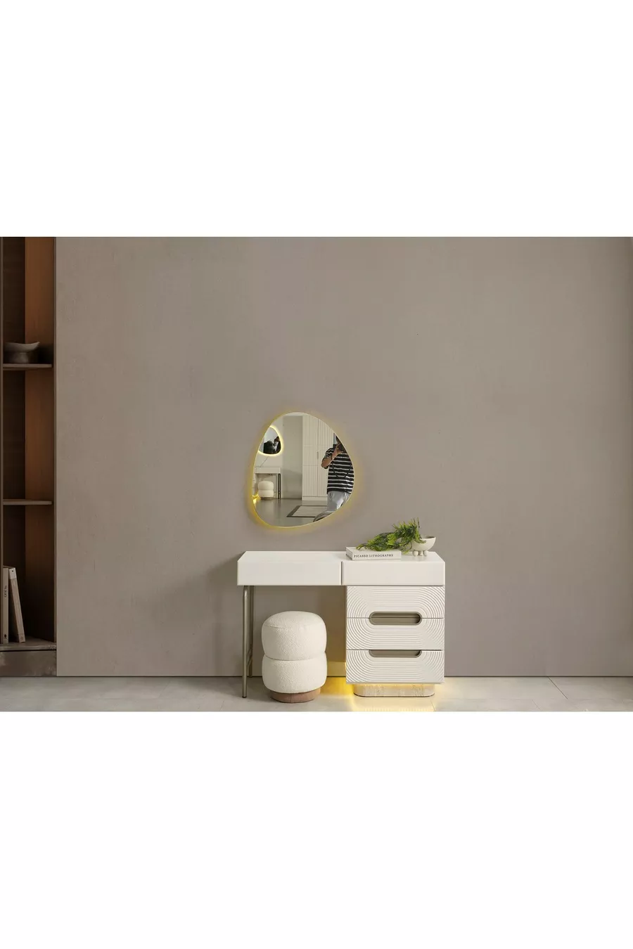 ENSEMBLE DE CHAMBRE À COUCHER EN MDF ÉLÉGANT