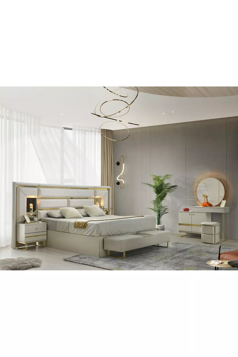 Camera da letto CEVAHİR con base in MDF