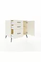 Kronos Dresser with Single Shelf, 3 Drawers, Single Door Moonstone-Moonstone