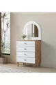 Commode bohème sur pieds à 4 tiroirs Zakkum (MIROIR NON INCLUS)