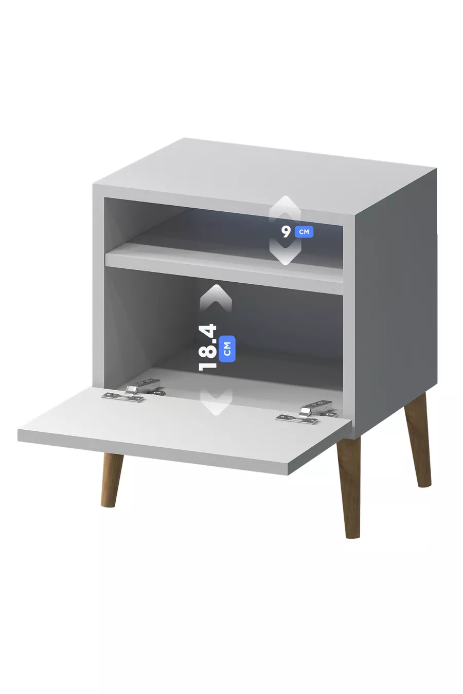 Chevet à porte Luce, lot de 2