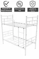 Koza Ranza Lit Superposé Compatible avec Matelas Blanc en Métal Séparable
