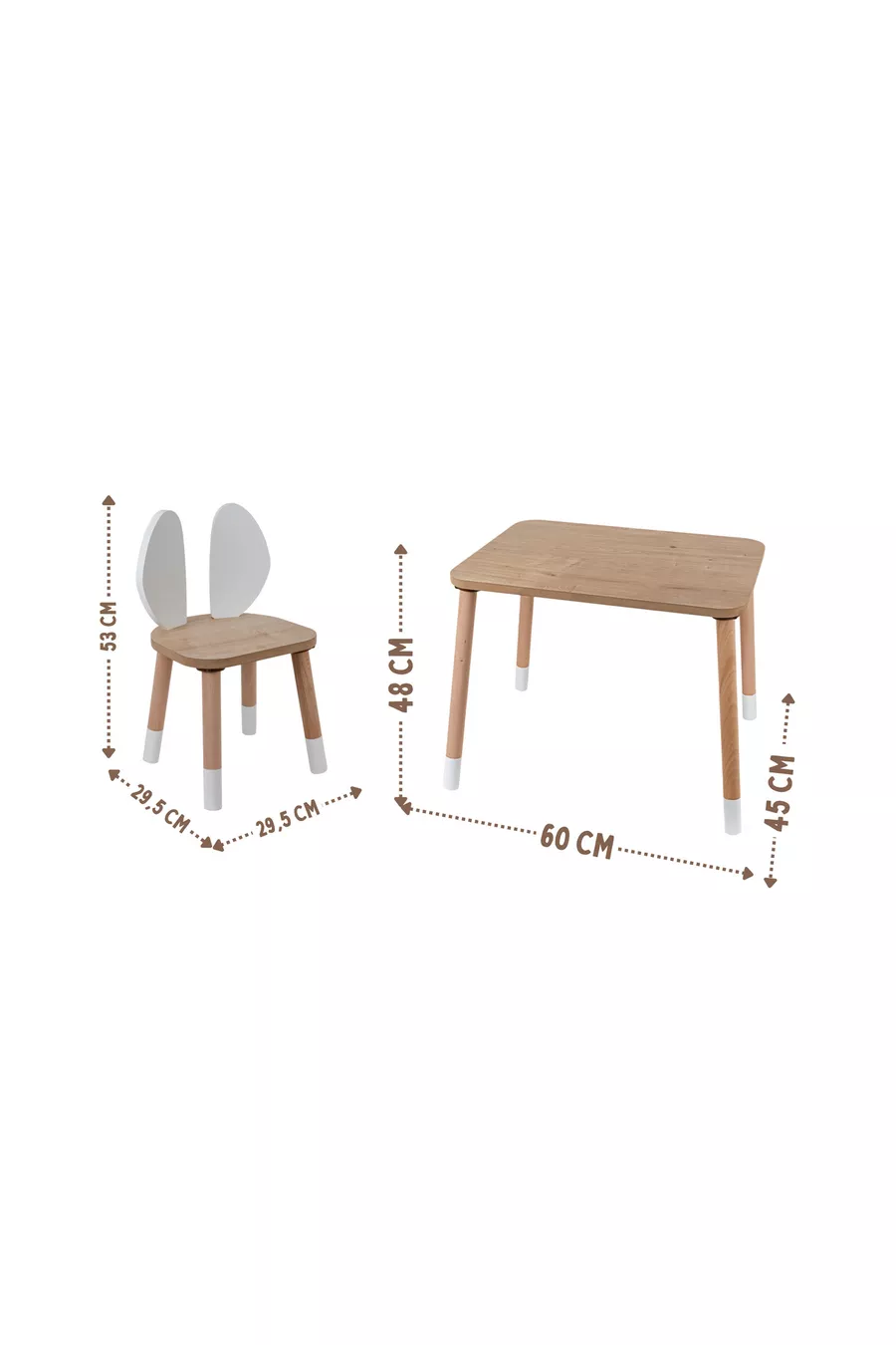Table de jeu - Table d'activité - Table d'étude - Table pour activités - Ensemble table et chaise pour enfant avec 1 chaise