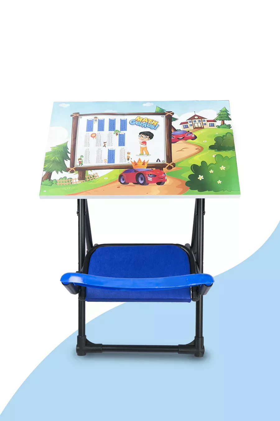 Kinderbureau met schoolbord, luxe inklapbare stoel