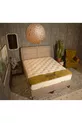 Lit coffre en cuir beige