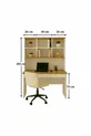Arion Yeni Nesil Genç Odası Çalışma Masası | % MDF | Ergonomik| Kitaplıklı ve Kapaklı Model