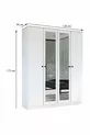 Armoire GM  Hayal 4 portes avec miroirs et poignées boutons