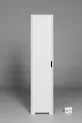 Duru Armoire simple porte pour salle de bain et vêtements, blanc mat,  cm, 5 étagères - Garde-robe