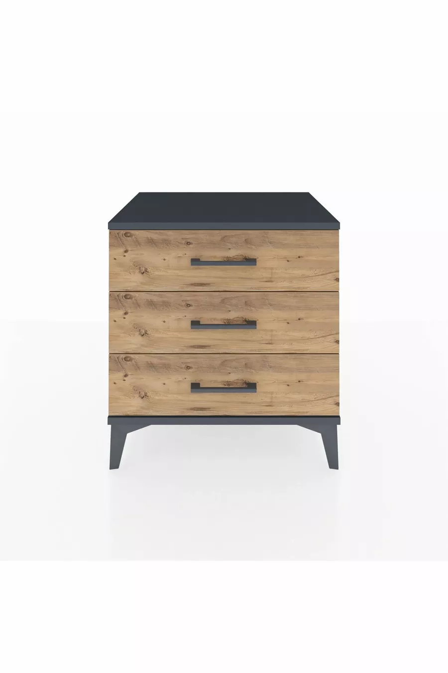 Commode Hyperion 3 tiroirs Anthracite-Cèdre