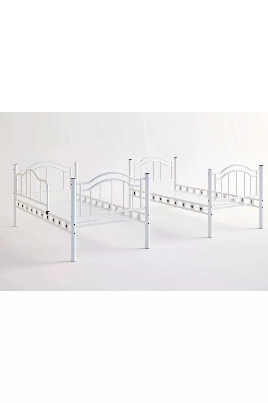 Lit Superposé et Lit Simple Métallique pour Enfants Belinay Blanc