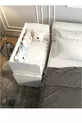 YATAK HEDİYELİ Anneyanı Sallanır Beyaz Çekmeceli  Beşik