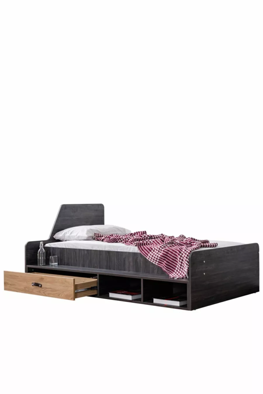 Stapelbed, Doğa Stapelbed Bed, Bureau, 3-Deurs Kast, 2 Comfort Matrassen