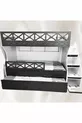 Lit superposé pour enfant modèle blanc anthracite