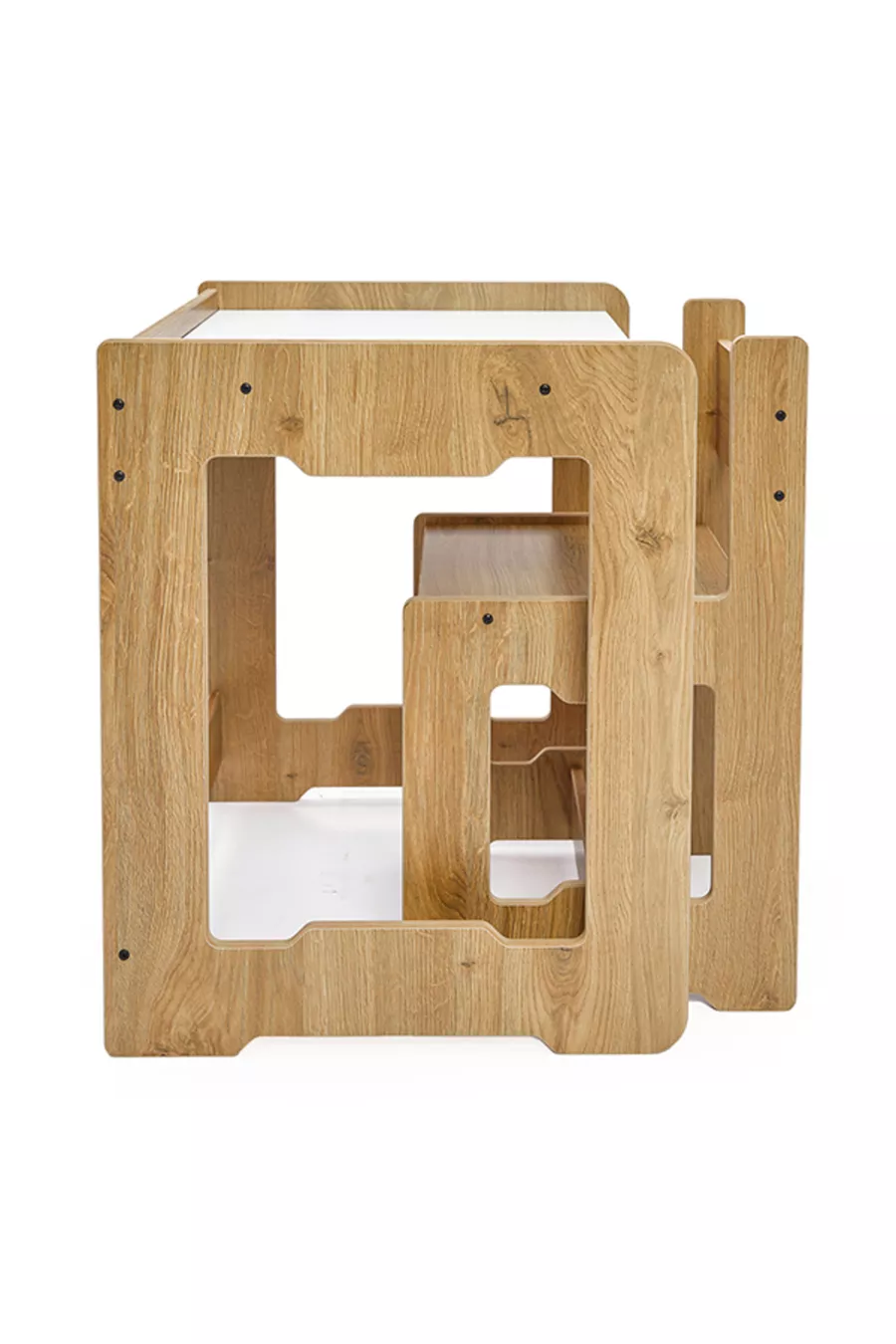 Set di Tavolo e Sedia in Legno Montessori Attività Gioco per Bambini 4-6 Anni Martı (1 tavolo + 1 sedia)