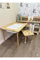 Table d'activités en bois pour enfants avec 1 chaise - Avec tableau noir