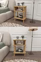 Comodino Linde Minimalista in MDF laccato e gambe in legno; Camera da letto - Soggiorno - Ufficio