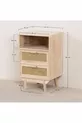 Houten nachtkastje met twee lades