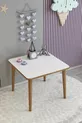 Witte Ybulut Kinder Tafel en Stoel Set Activiteitentafel Bureau 1 Tafel 1 Stoel