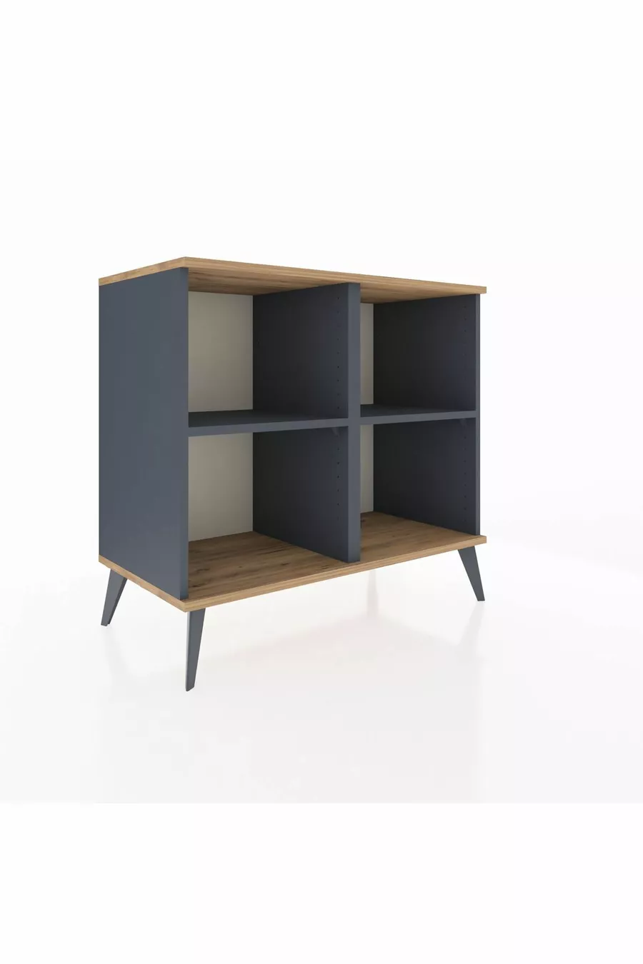 Commode Hyperion 2 étagères Anthracite-Pin/Anthracite