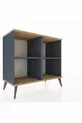 Commode Hyperion 2 étagères Anthracite-Pin/Anthracite